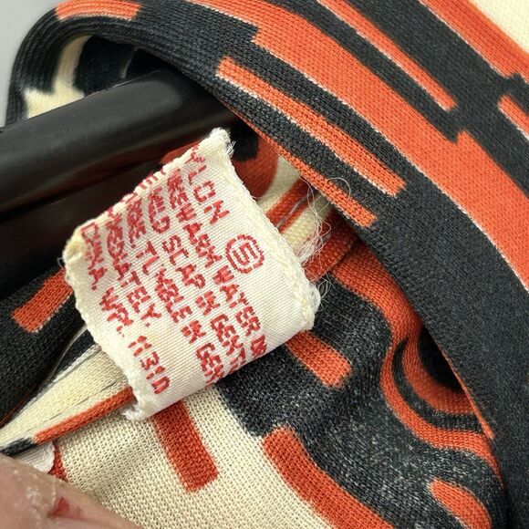 Vintage Tarri Women's Top Small 5 Long Sleeve 1/2 Button Shirt Abstract Retro - Picture 8 of 8